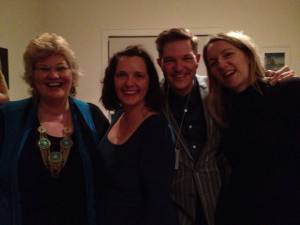 Catherine Deveny with Brendan McMahon, Anne and me.